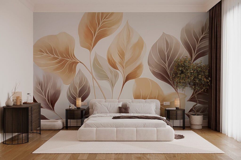 Leaves in warm browns — interior 1