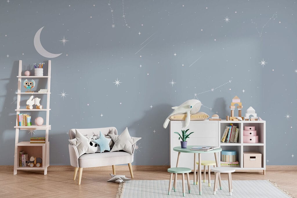 Moon between constellations — interior 1