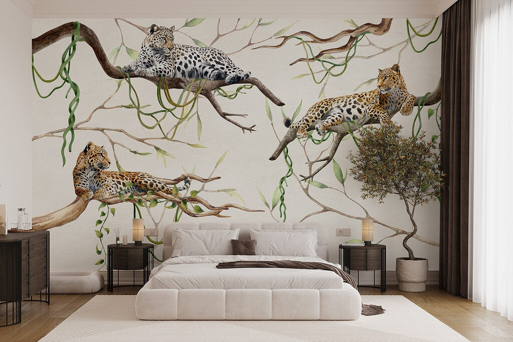 Leopards among vines — interior 1