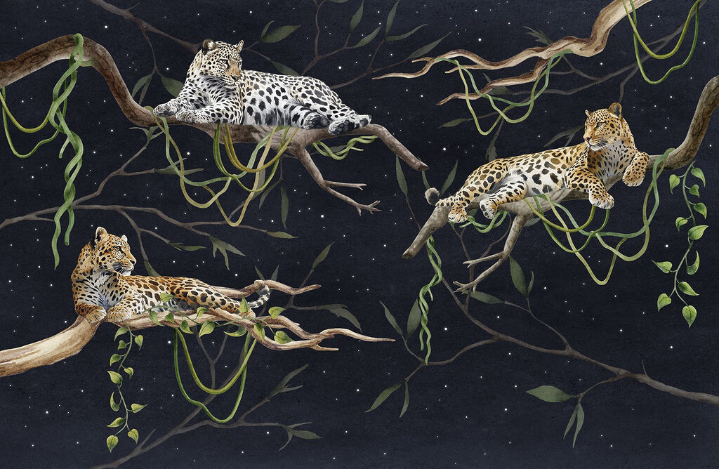Leopards under the stars — full design