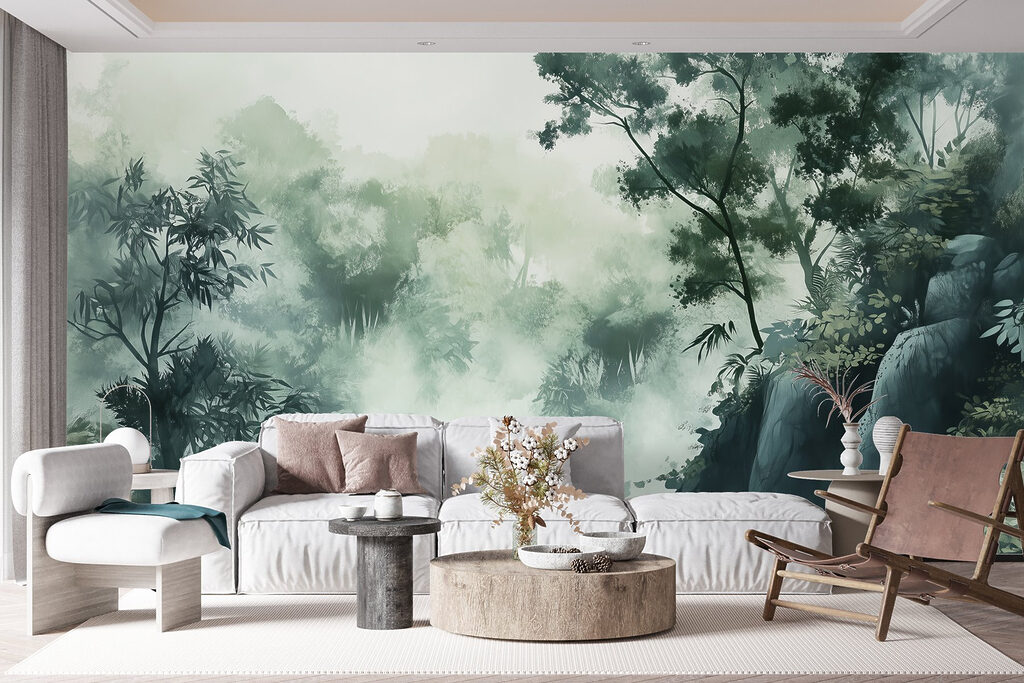 Misty forest and rocks — interior 3