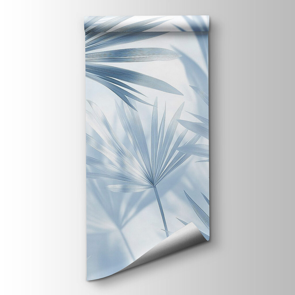 Blue palm fans — product view