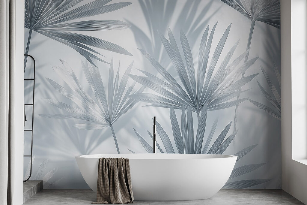 Palm Fans in Light in an interior