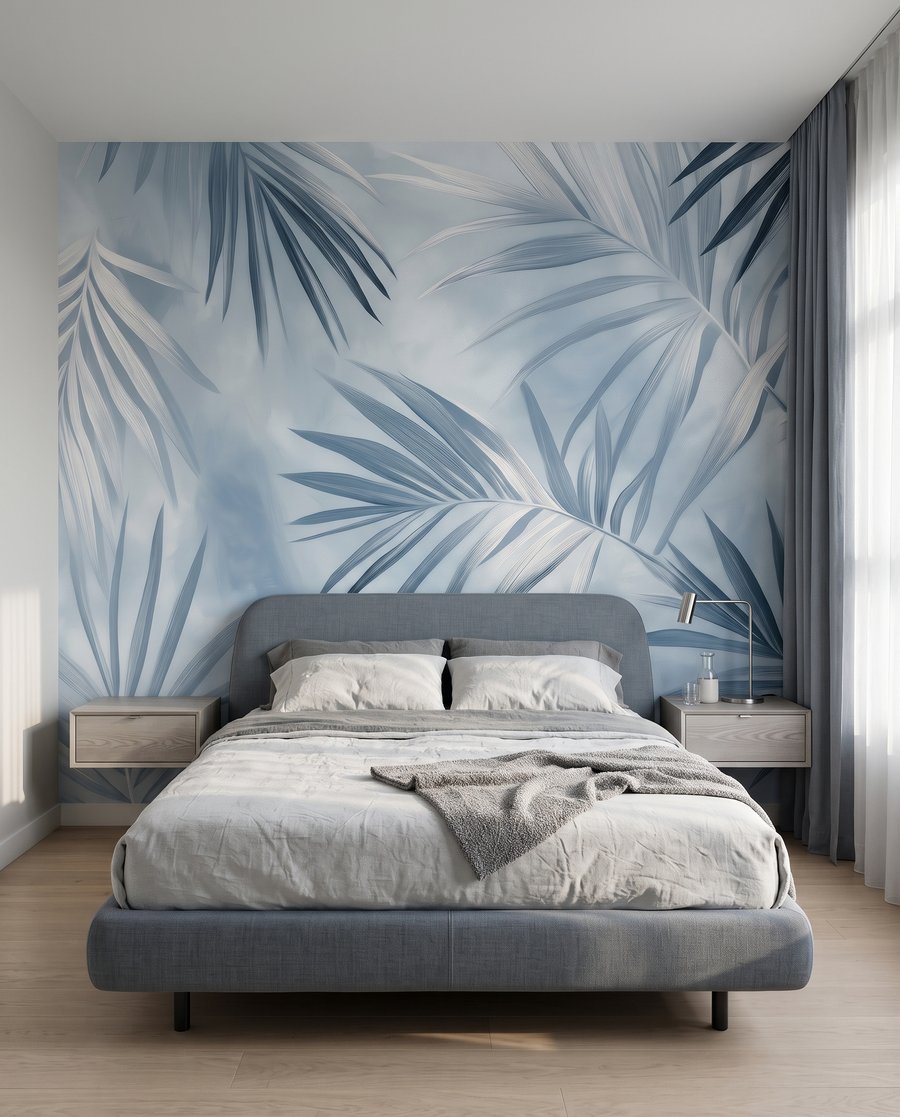 Crossing palm leaves — interior 2