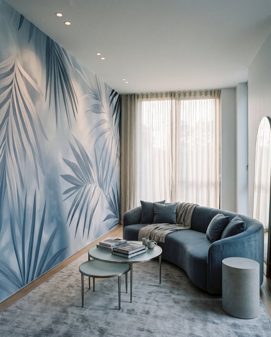 Crossing palm leaves — interior 5
