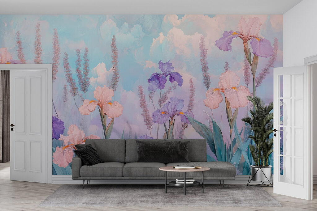 Irises under soft skies — interior 4