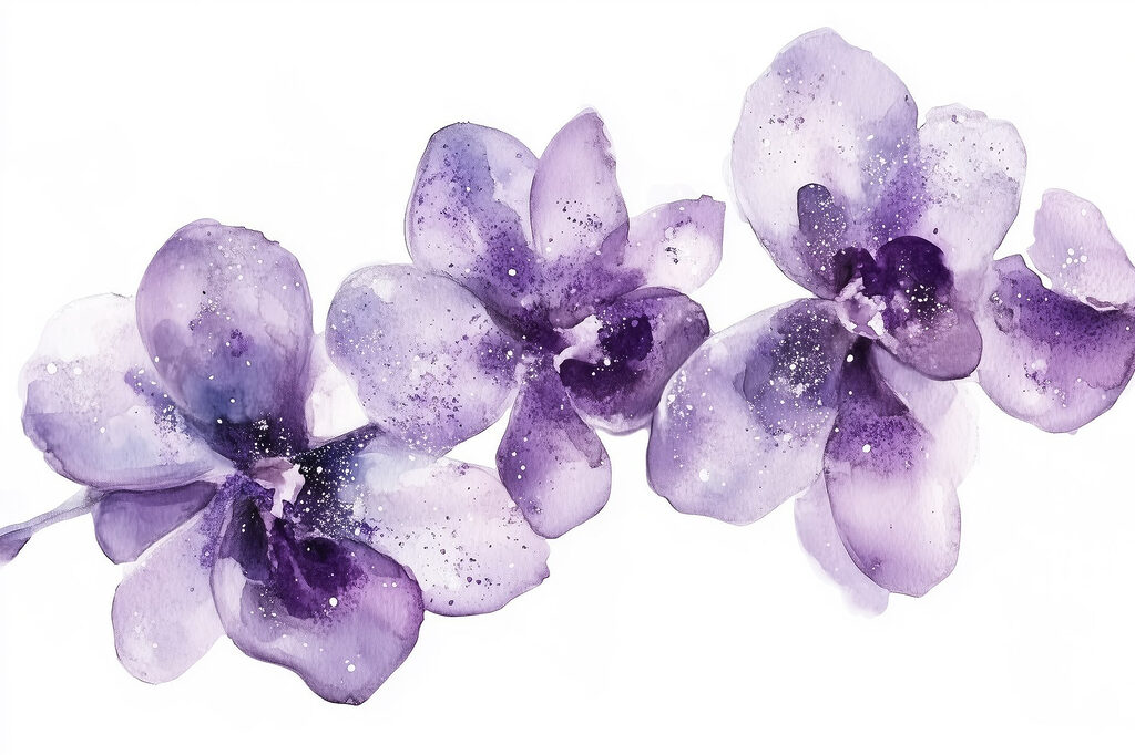 Orchids on a branch — full design