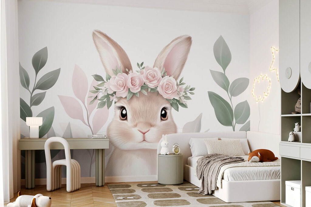 Rabbit with a wreath — interior 1