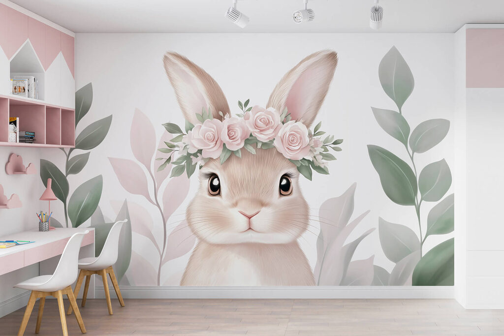 Rabbit with a wreath — interior 2