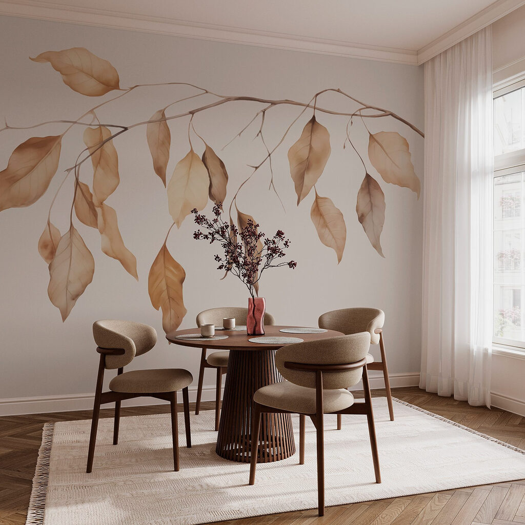 Brown leaves hang down — interior 2