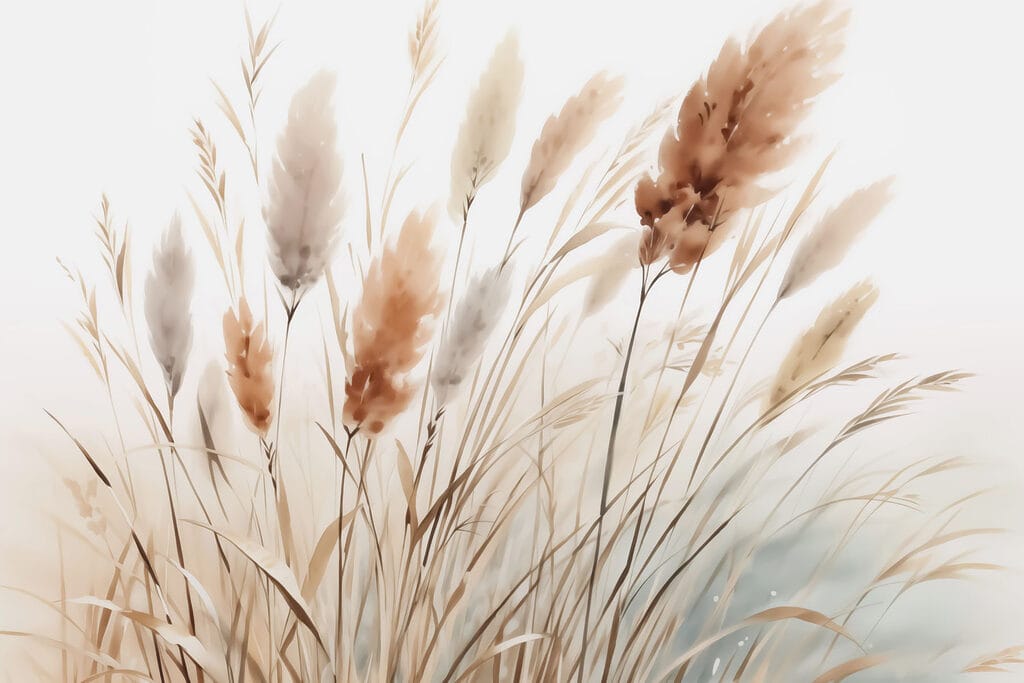 Dry grasses in sunlight — full design