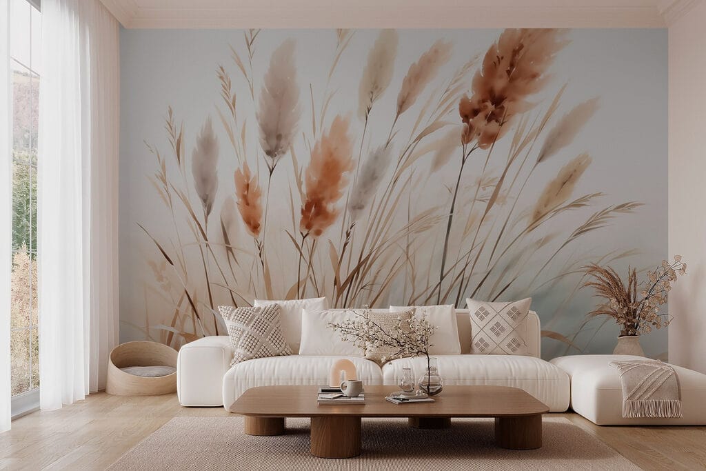 Dry grasses in sunlight — interior 1