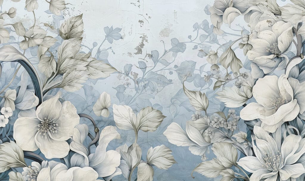 Detailed flowers and leaves — full design