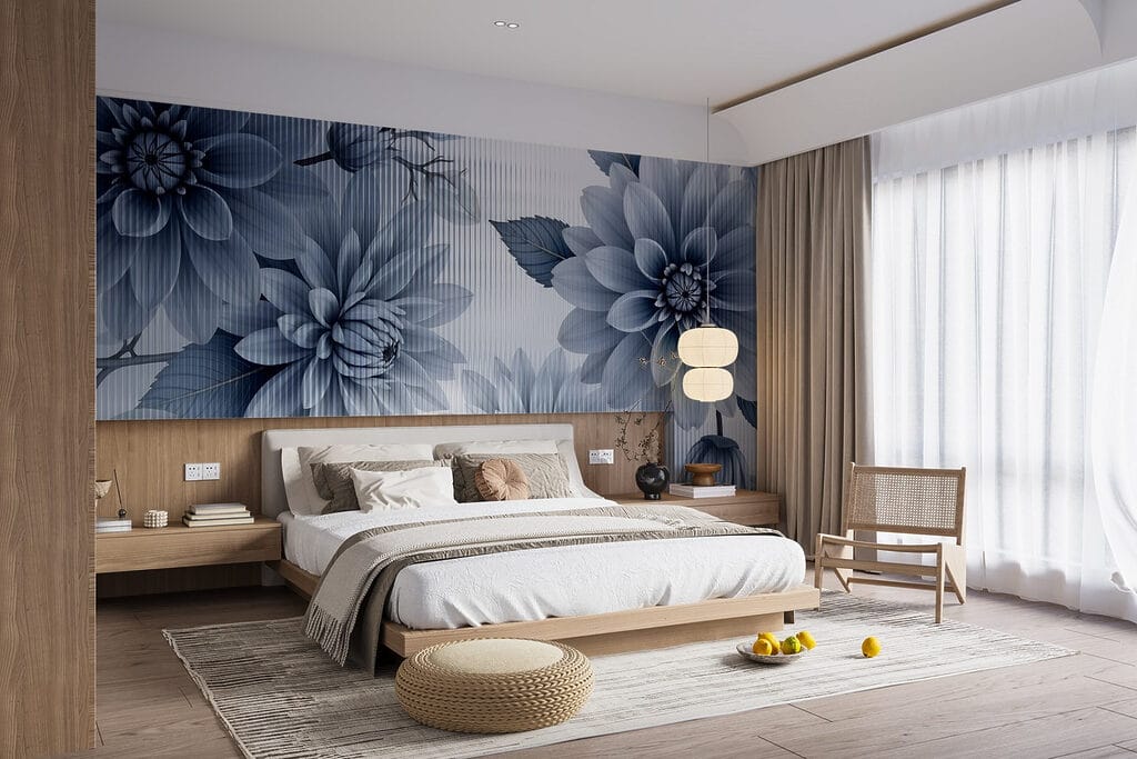 Soft-focus blue blooms — interior 1