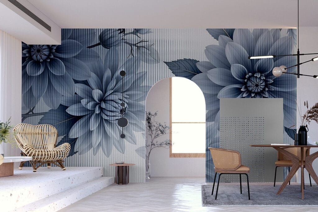 Soft-focus blue blooms — interior 2