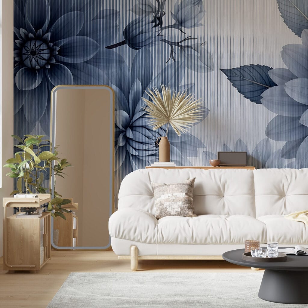 Soft-focus blue blooms — interior 3