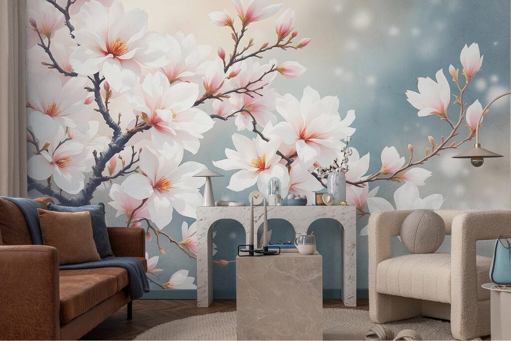 Magnolia in soft backlight — interior 1