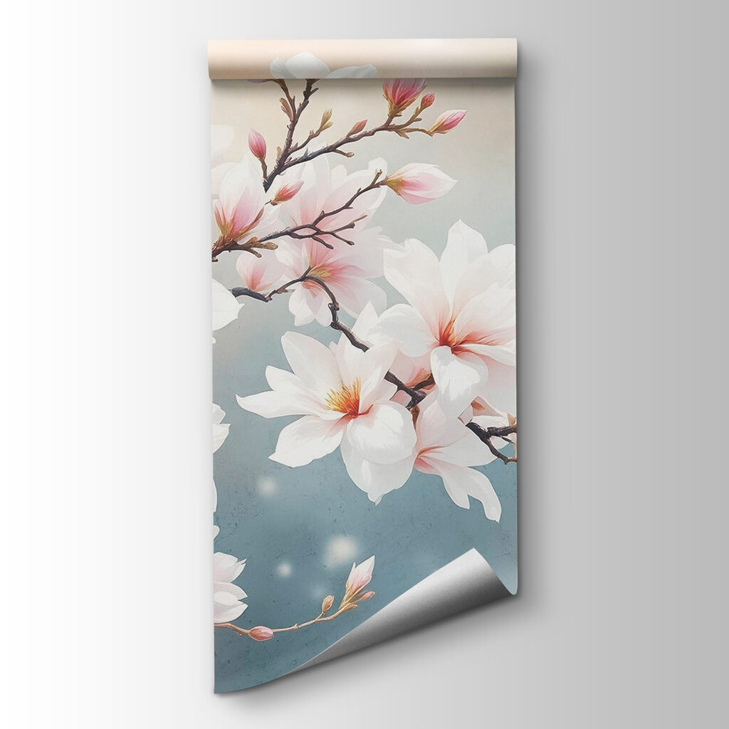 Magnolia in soft backlight — product view