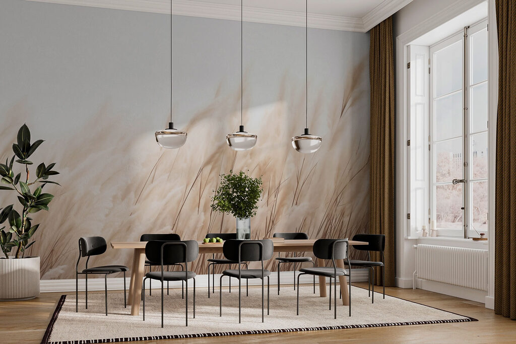 Grass stalks bending — interior 1