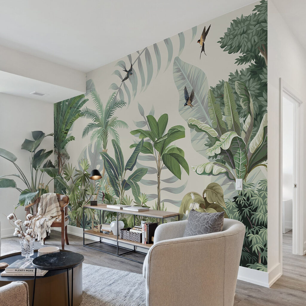 Tropical forest with birds — interior 1