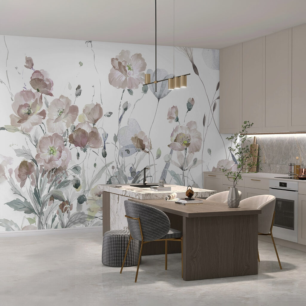 Flowers in Gentle Watercolour in an interior