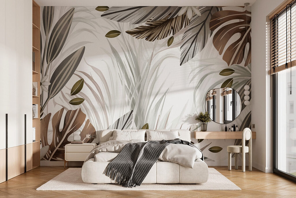 Brown tropical leaves — interior 1