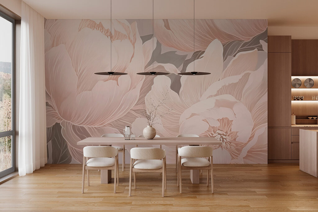 Peonies in line art — interior 3