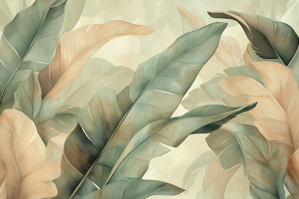 Large green leaves — full design