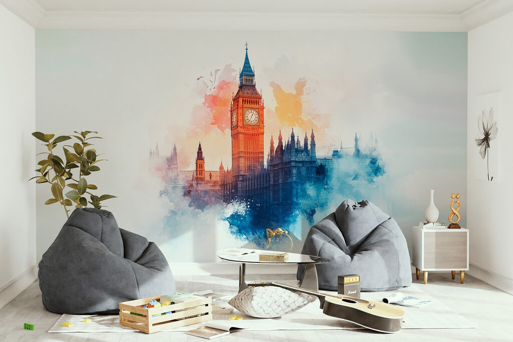 Big Ben in watercolour — interior 1