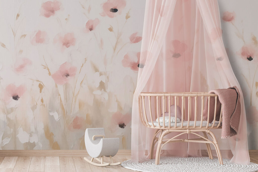 Poppies in the Breeze in an interior