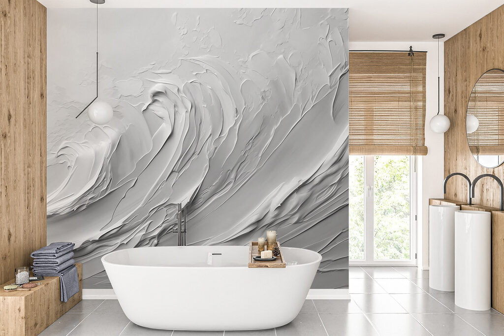 White waves in relief — interior 2
