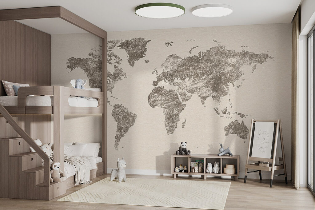 World Map Etching — interior 4