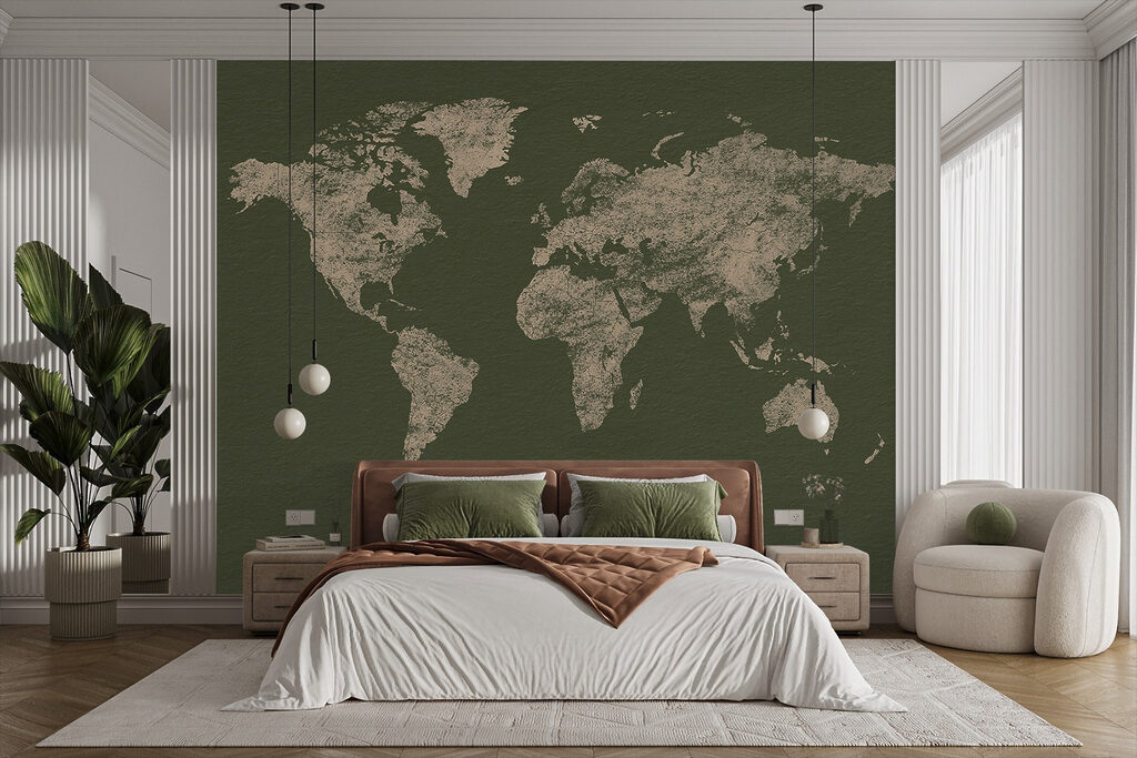 World Map Etching — interior 1
