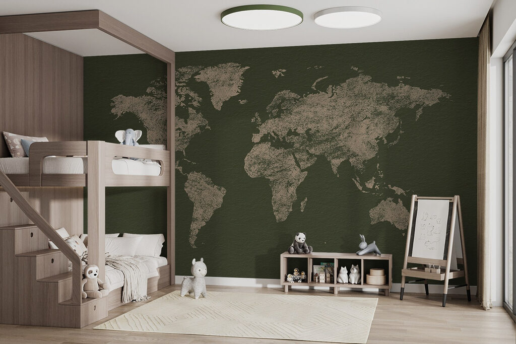 World Map Etching — interior 4