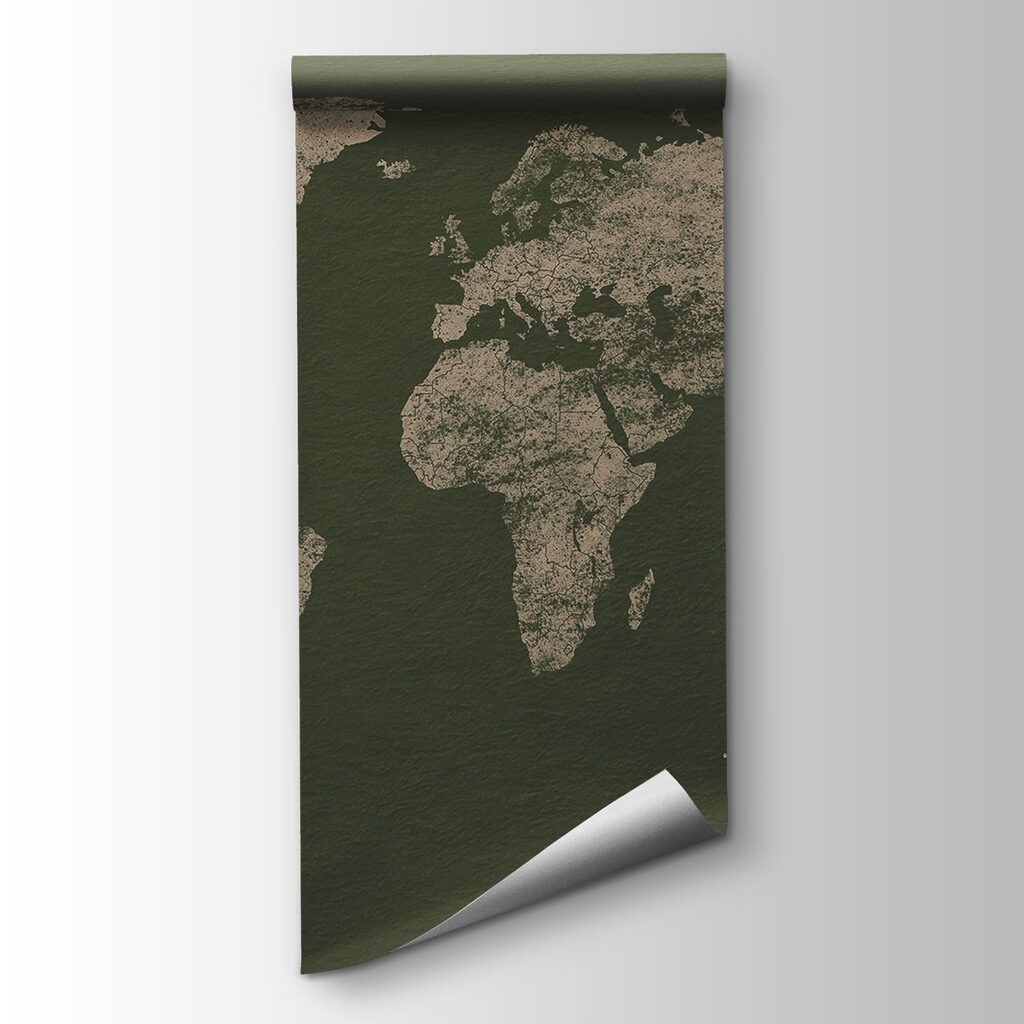 World Map Etching — product view