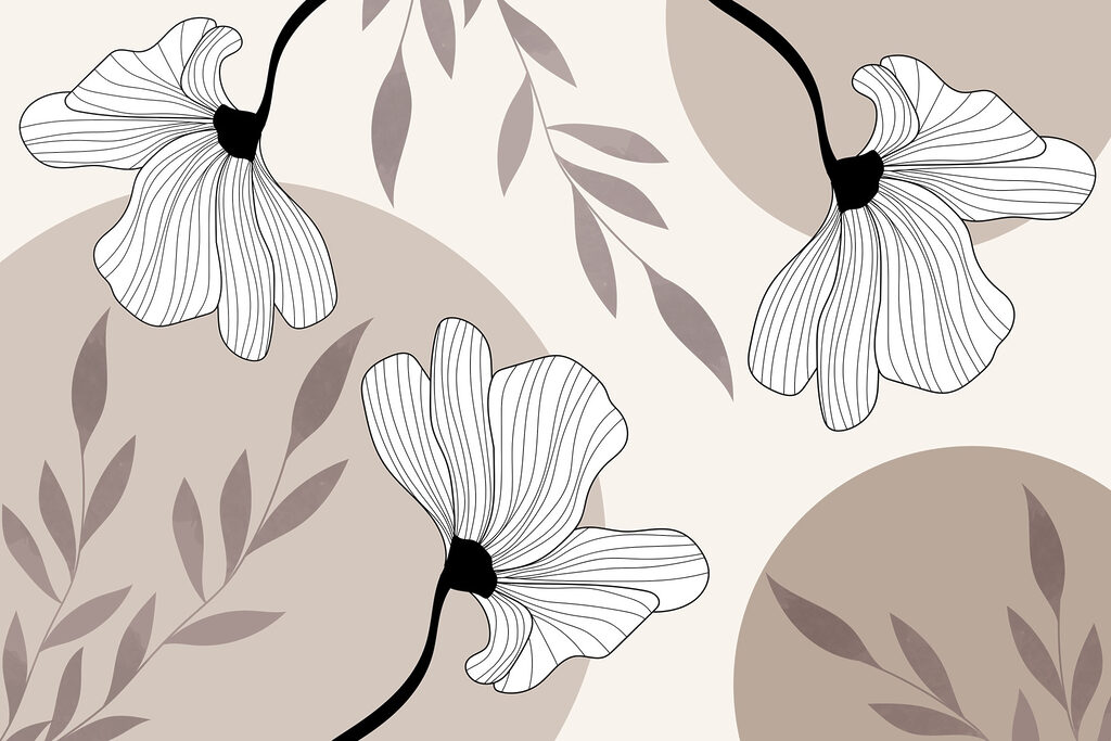 Flowers with striped petals — full design