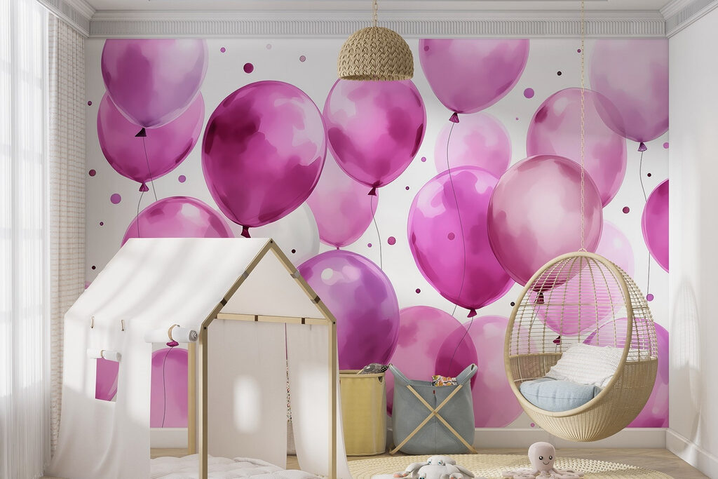 Balloons in Watercolour in an interior