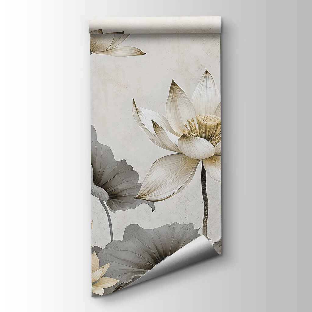 Lotus blooms on stems — product view