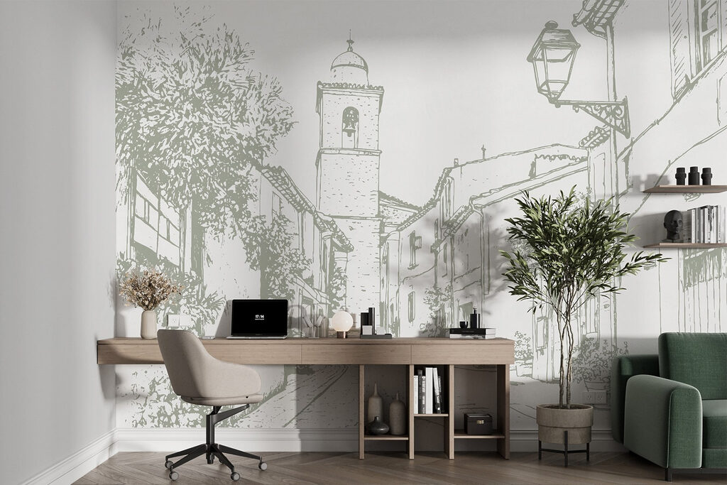 Village street in lines — interior 5