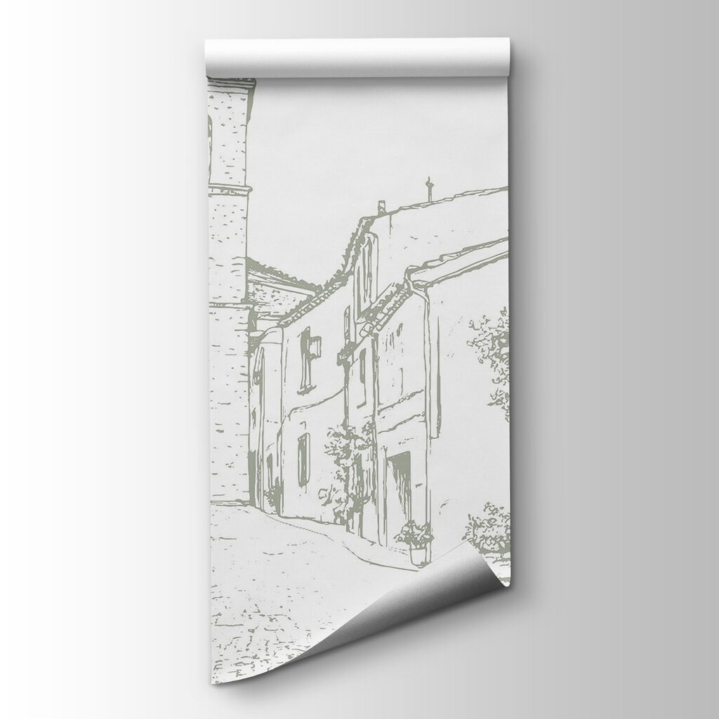 Village street in lines — product view