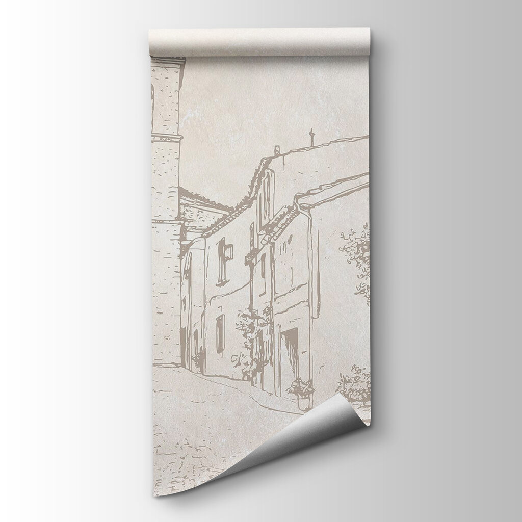 Sketched village street — product view