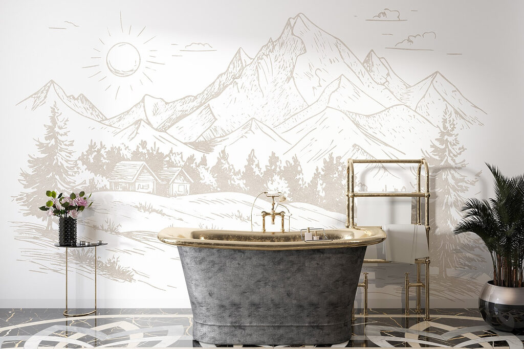 Mountain chalet among pines — interior 4