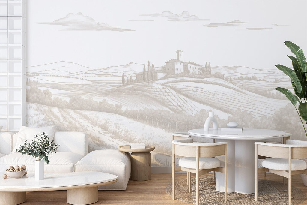 Farmhouse above vineyard rows — interior 3
