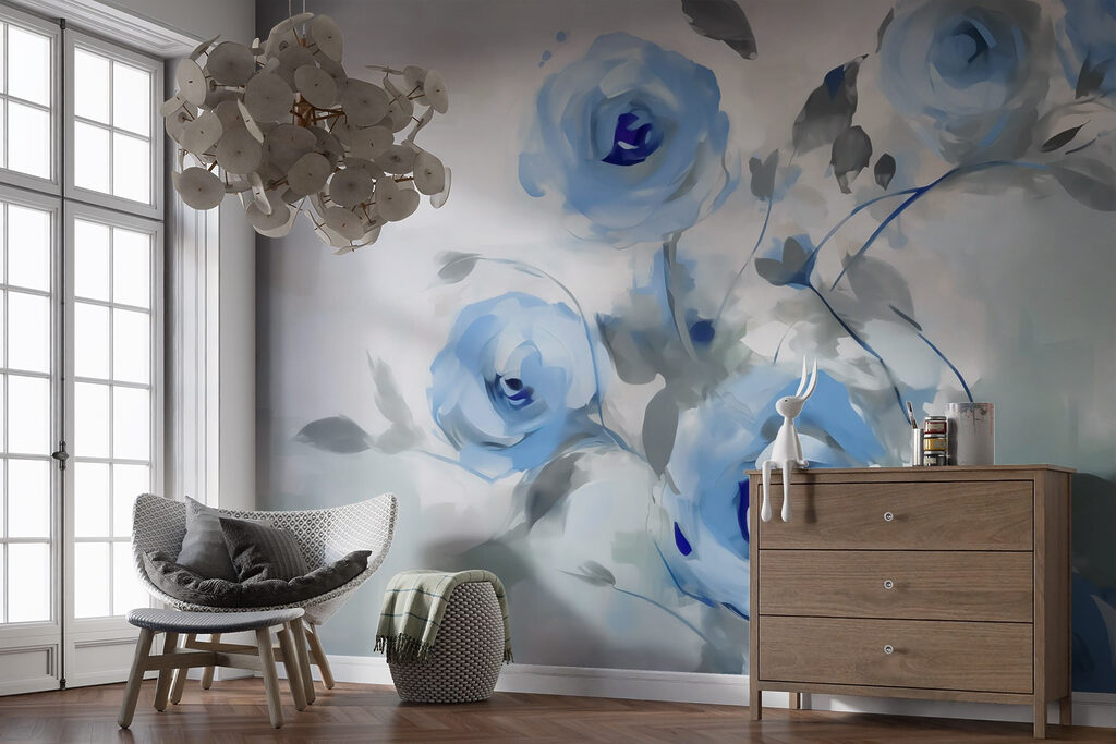 Painted blue roses — interior 2