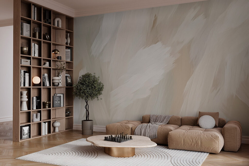 Broad cream brushstrokes — interior 2