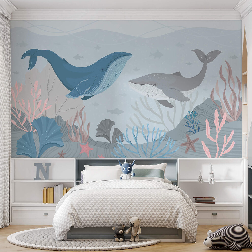 Whales among water plants — interior 1
