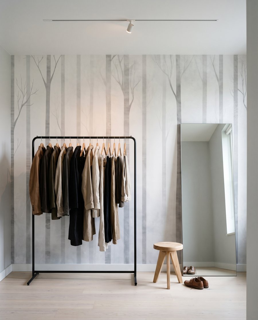 Misty tree trunks — interior 1