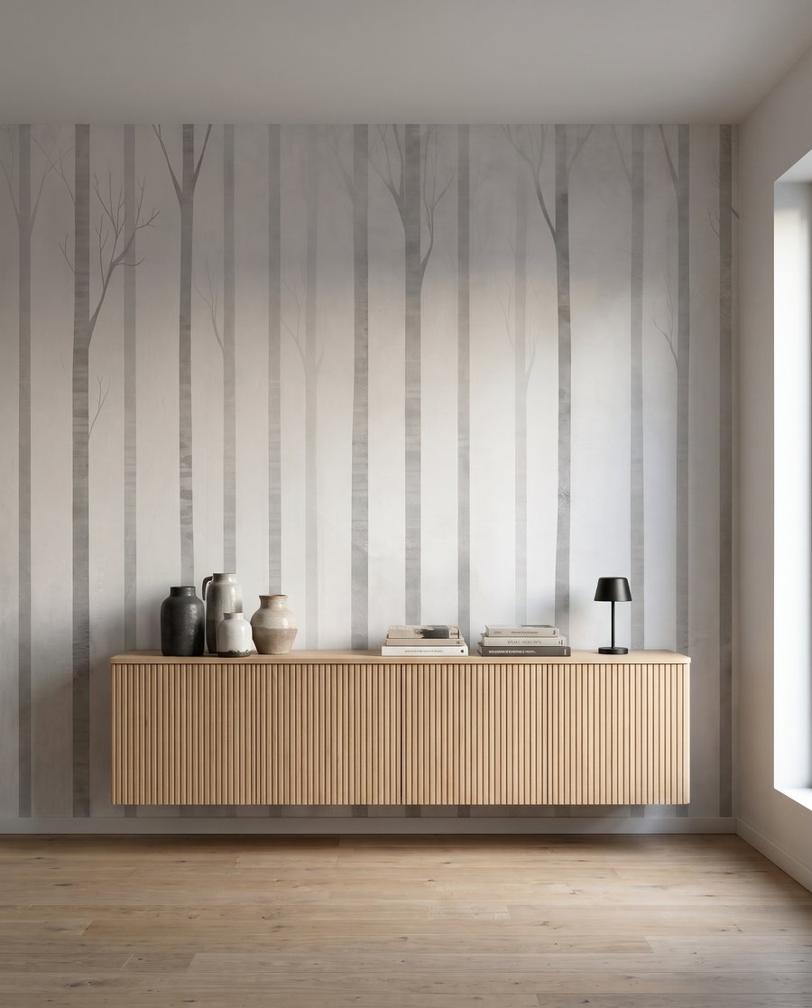 Misty tree trunks — interior 5