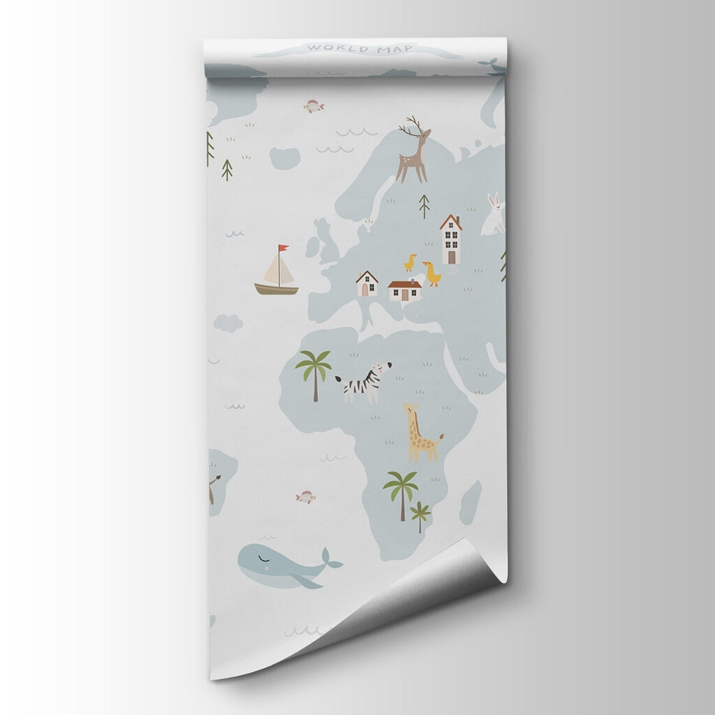 World map with travellers — product view