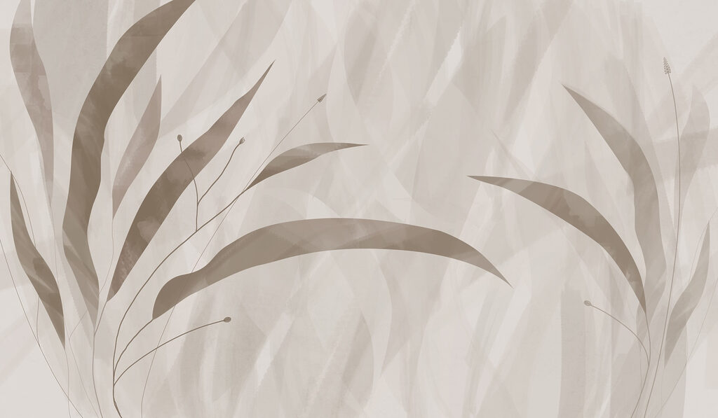 Fine sand-toned leaves — full design